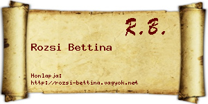 Rozsi Bettina névjegykártya